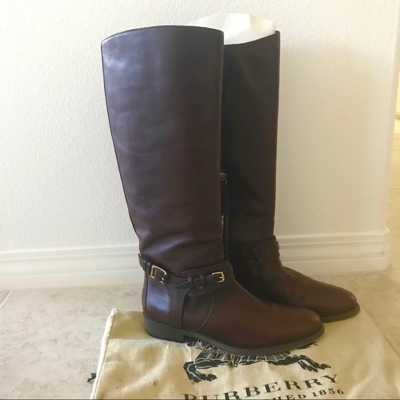 Authentic Burberry leather biker boots 37 6.5 - Picture 2 of 10
